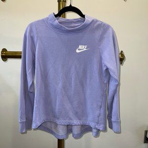 Nike Girls Purple Sweatshirt with Peplum Back